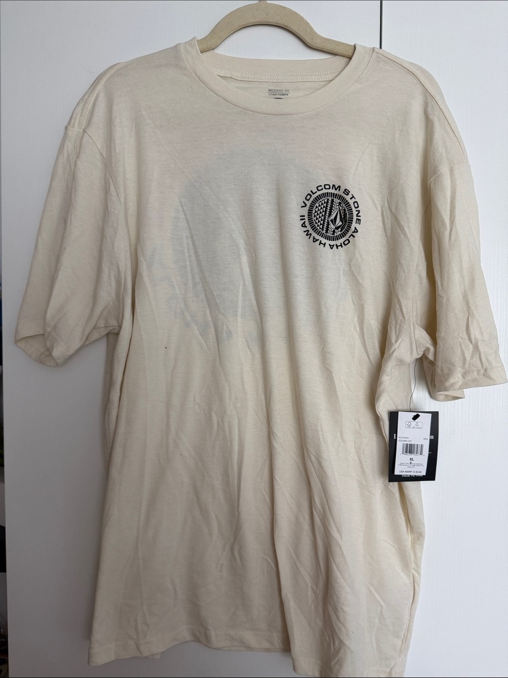Volcom Hawaii Stone Graphic Tee Cream XL NWT